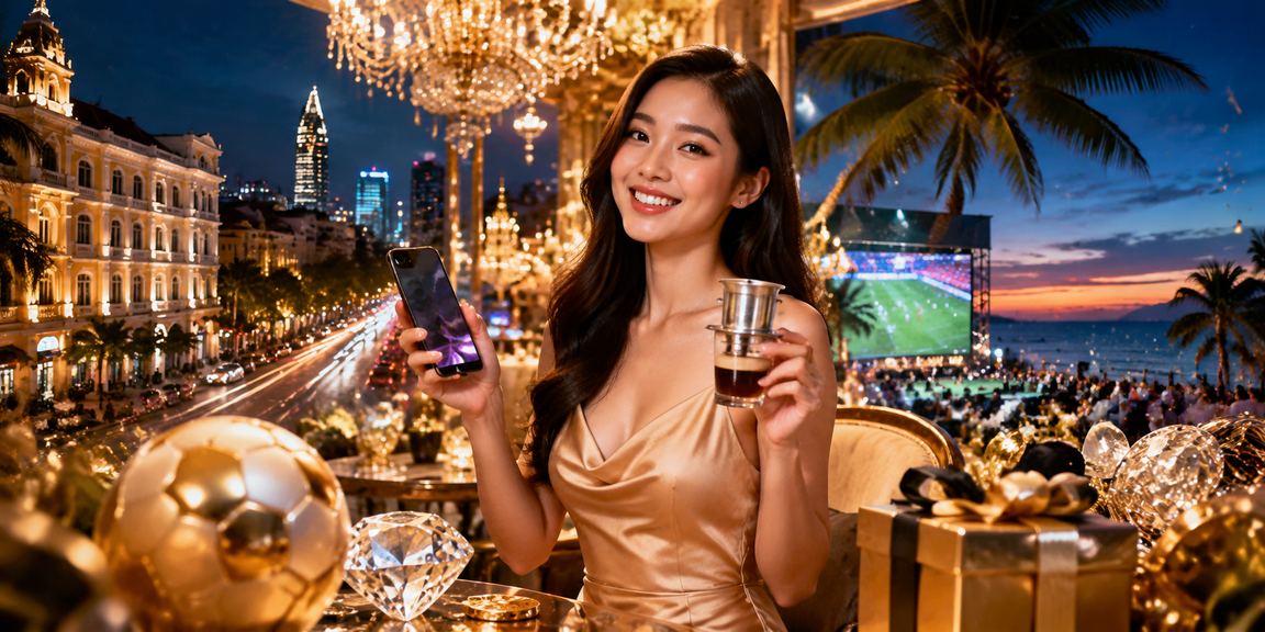 Người chơi VIP tận hưởng ưu đãi tại quán cà phê Hồ Chí Minh với ứng dụng vyv1